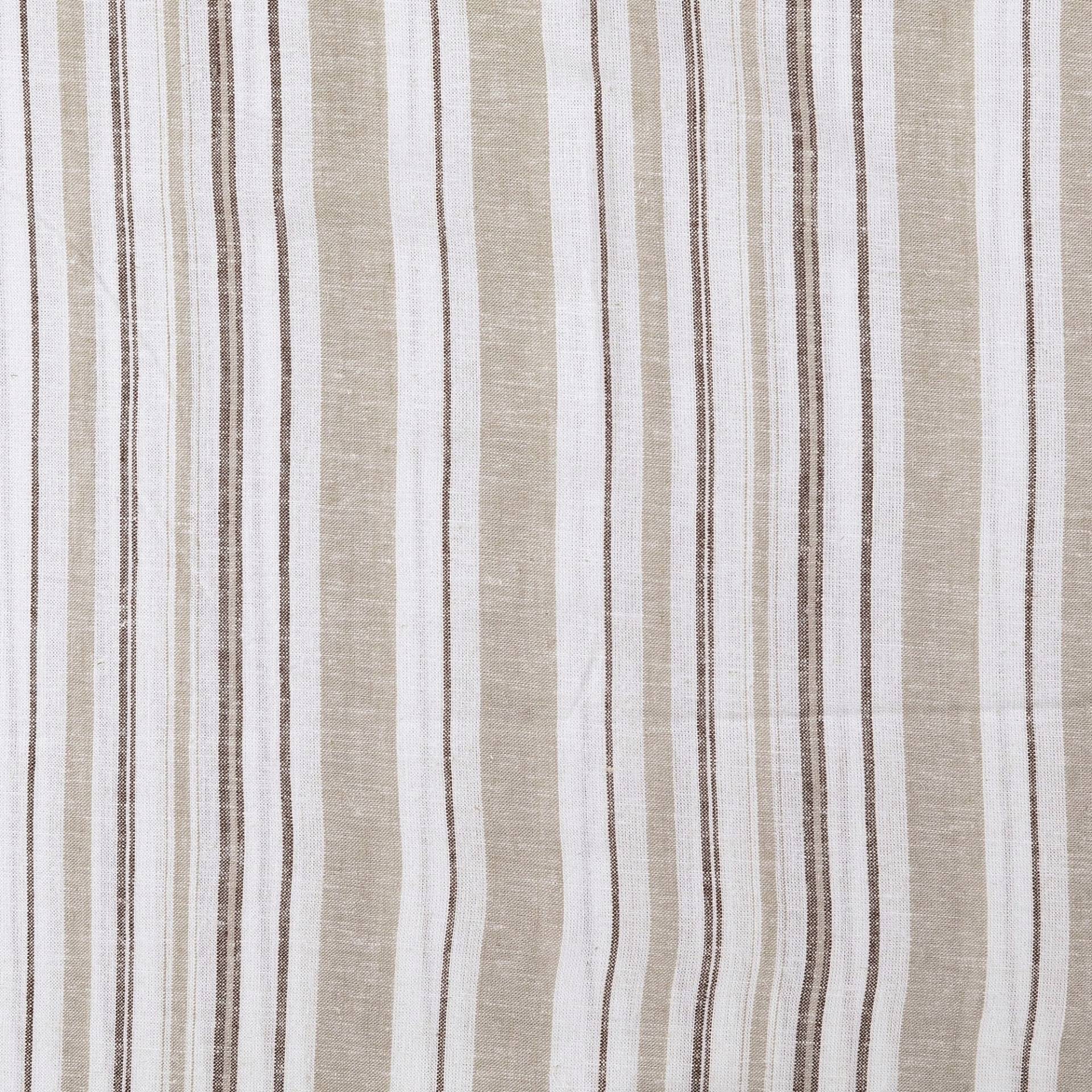 Viskose Leinen Casual Stripes, beige von Stoffe Hemmers