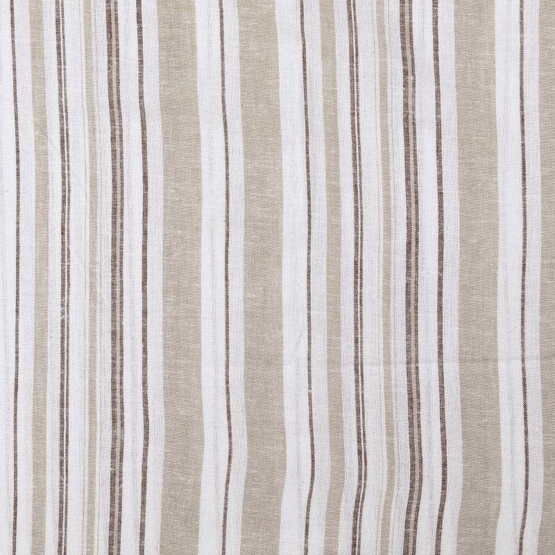 Viskose Leinen Casual Stripes, beige von Stoffe Hemmers