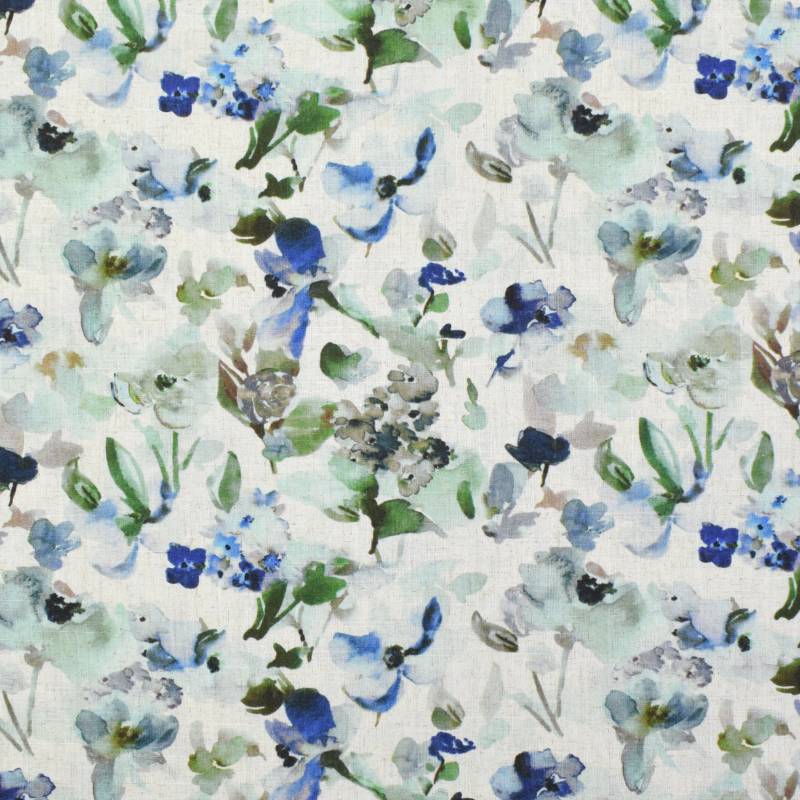 Viskose Leinen Flower Dream, grün von Stoffe Hemmers