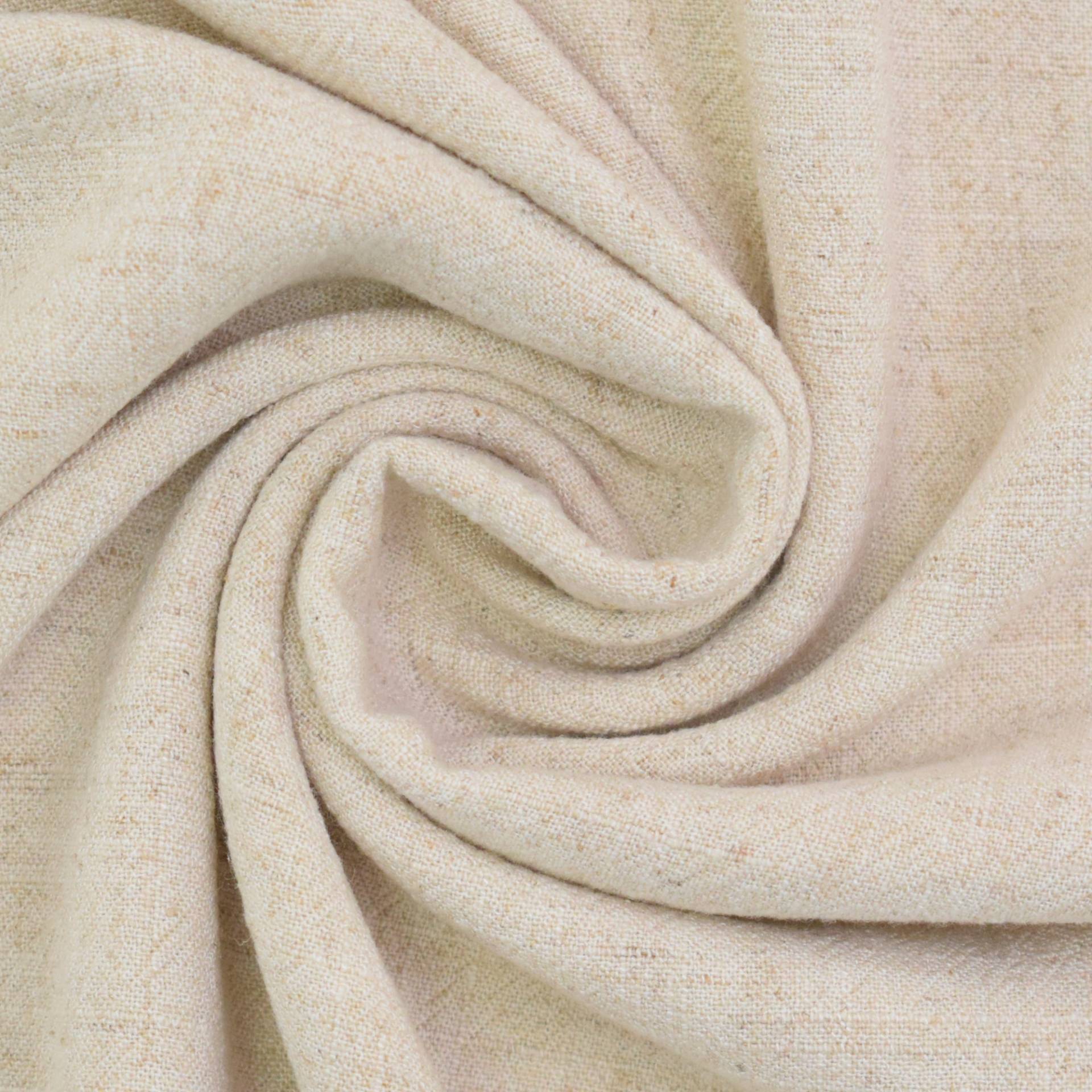 Viskose Leinen Jacquard, beige von Stoffe Hemmers