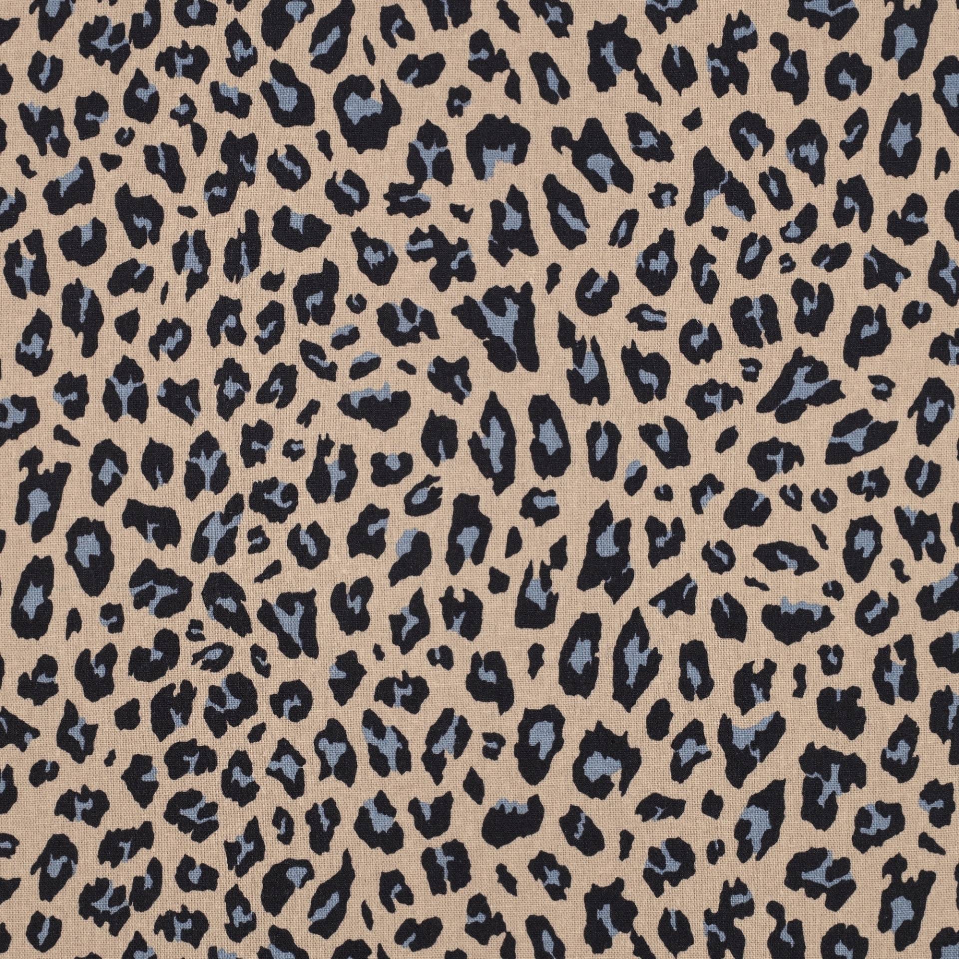 Viskose Leinen Leo, beige von Stoffe Hemmers