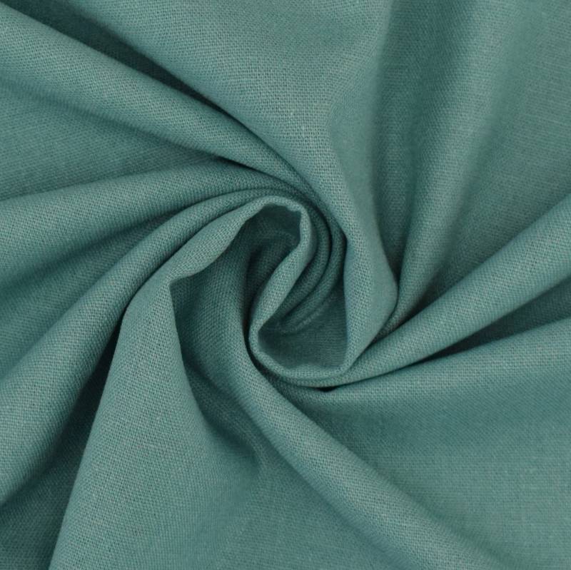 Viskose Leinen Mix Uni, altpetrol von Stoffe Hemmers