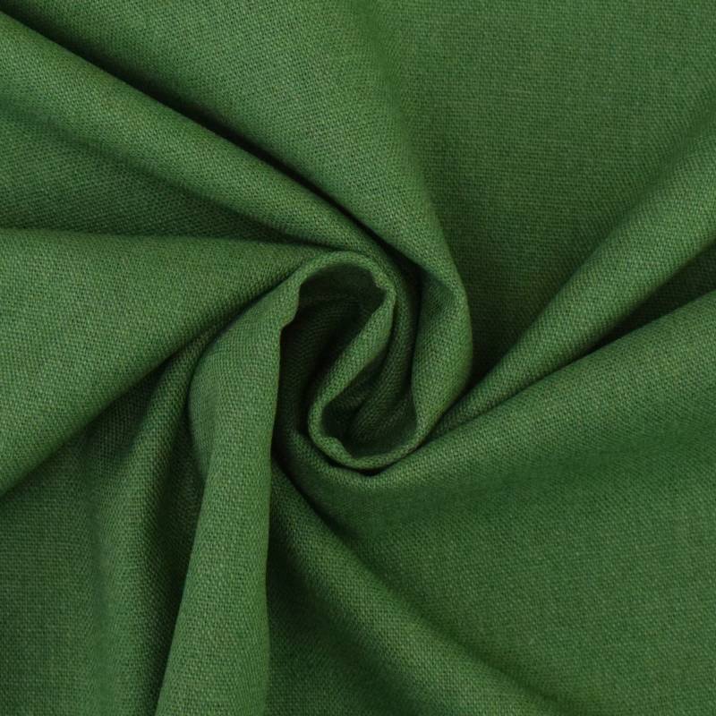Viskose Leinen Mix Uni, dunkelgrün von Stoffe Hemmers