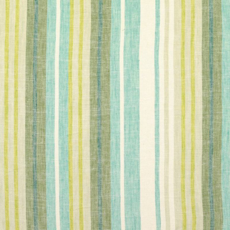 Viskose Leinen Mixed Stripes, grün von Stoffe Hemmers
