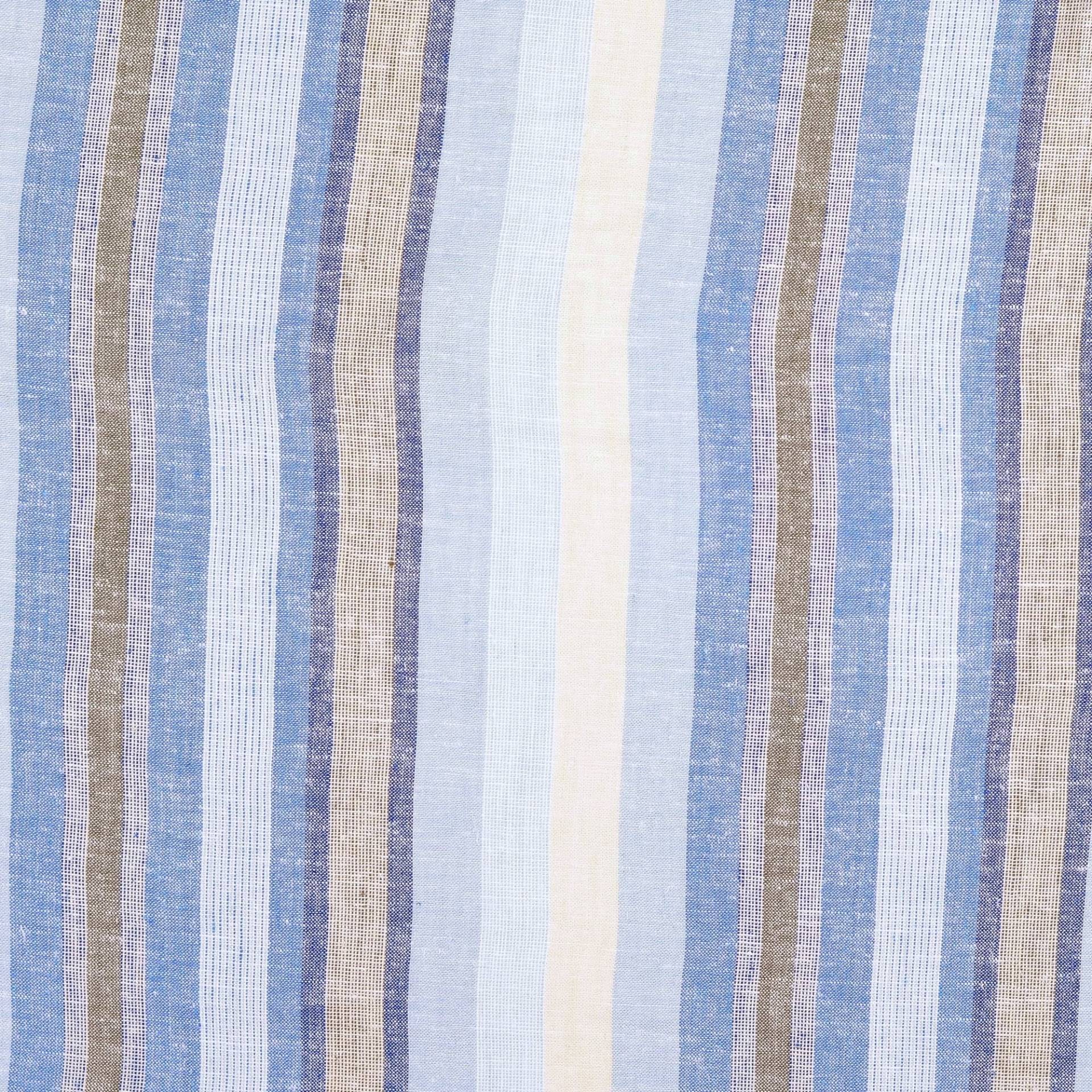 Viskose Leinen Simple Stripes, blau von Stoffe Hemmers