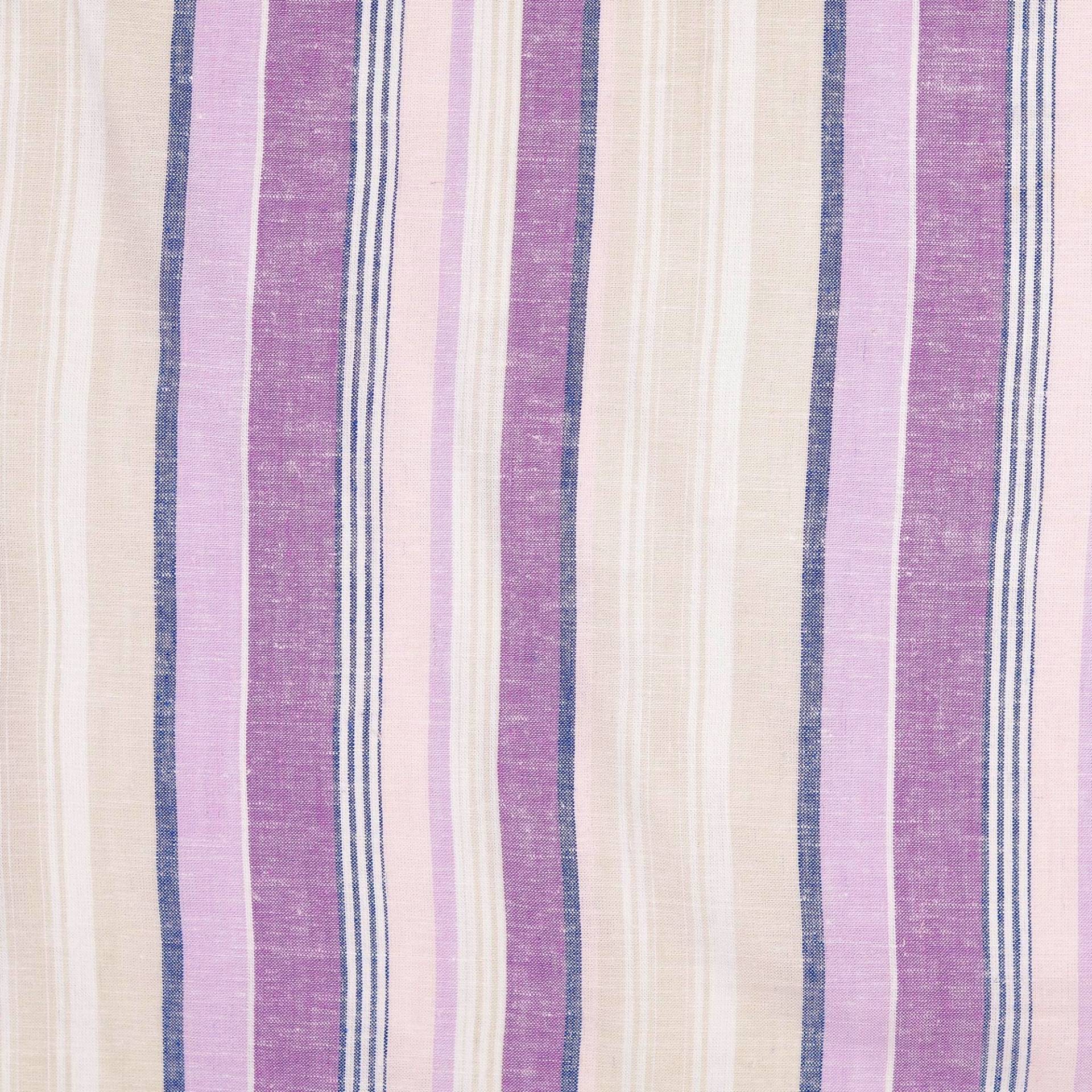 Viskose Leinen Streifen, lila von Stoffe Hemmers