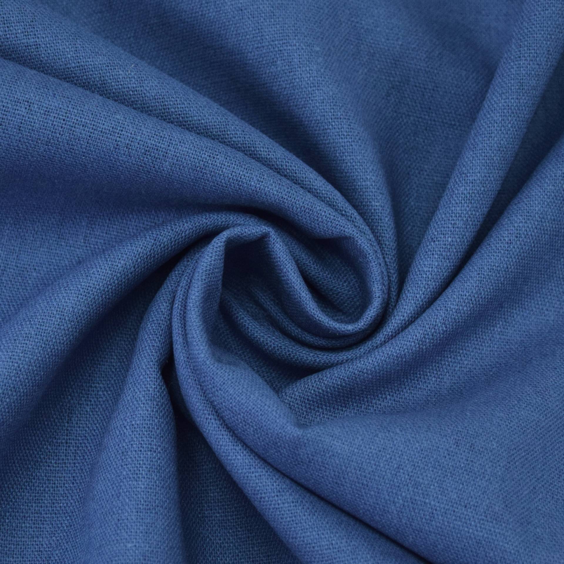 Viskose Mix Uni, blau von Stoffe Hemmers