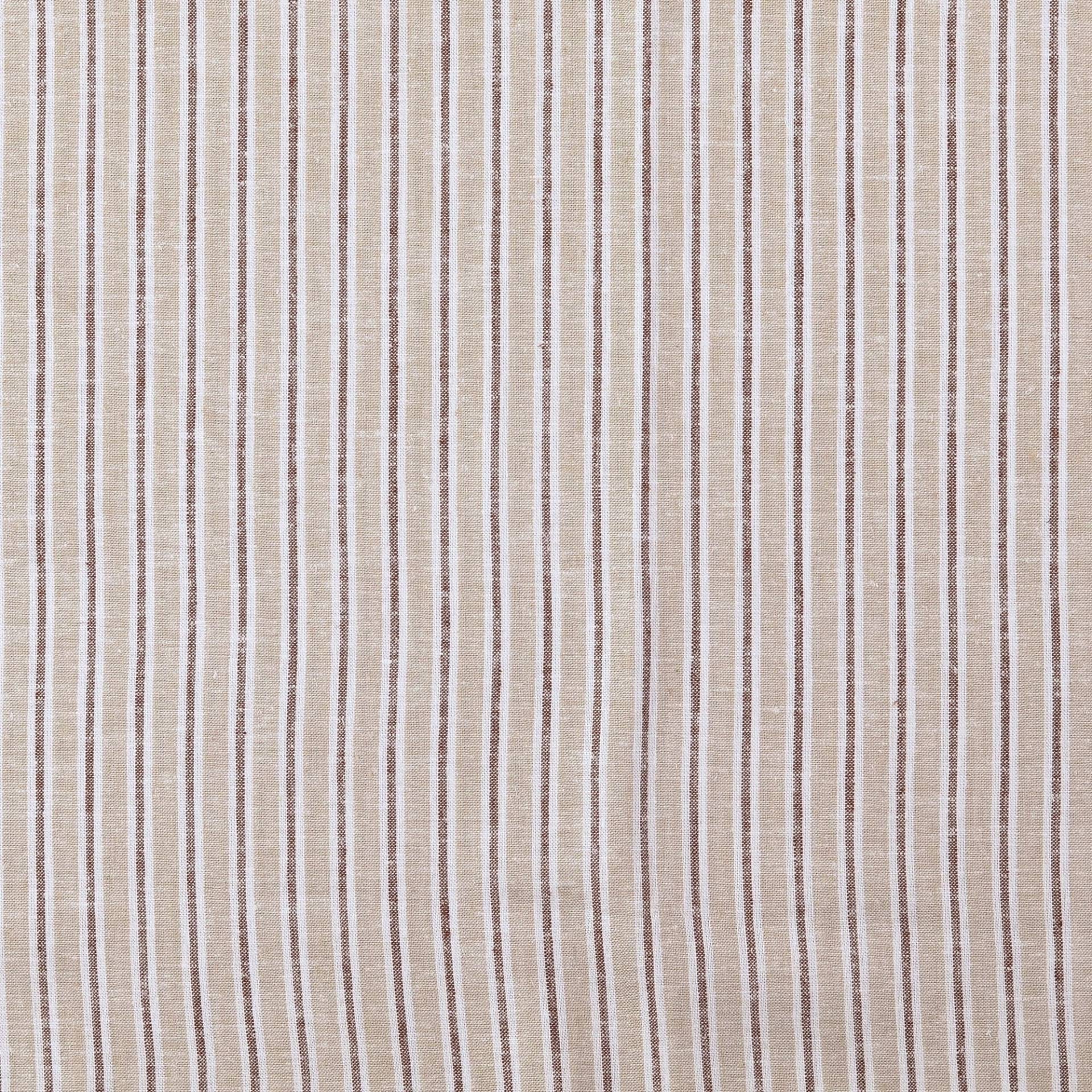 Viskose Leinen Urban Stripes, beige von Stoffe Hemmers