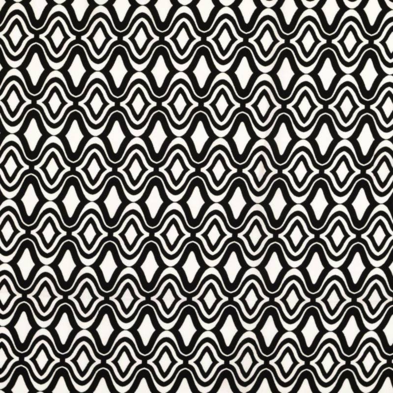 Viskose Popeline Pattern, schwarz von Stoffe Hemmers