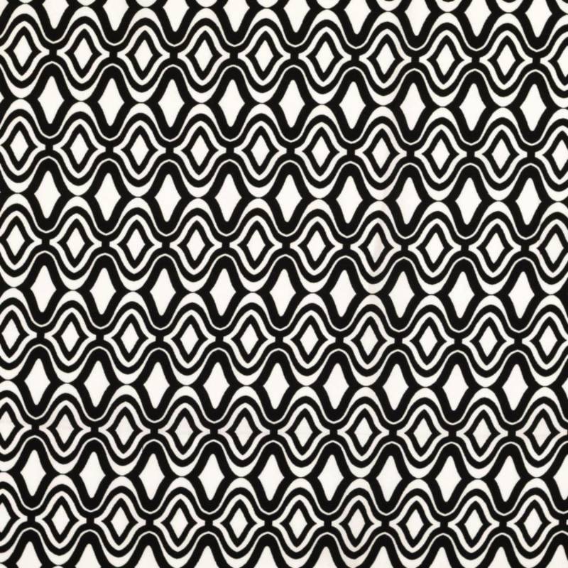 Viskose Popeline Pattern, schwarz von Stoffe Hemmers