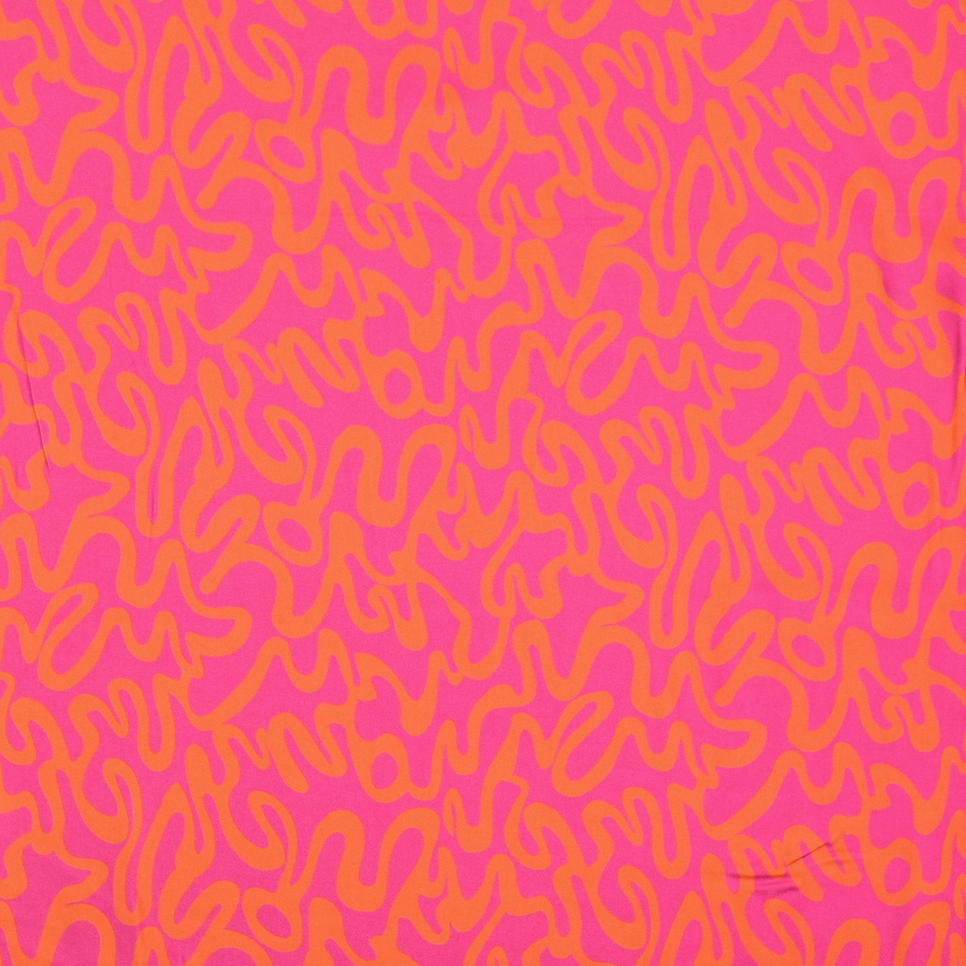 Viskose Satin Abstract, pink von Stoffe Hemmers