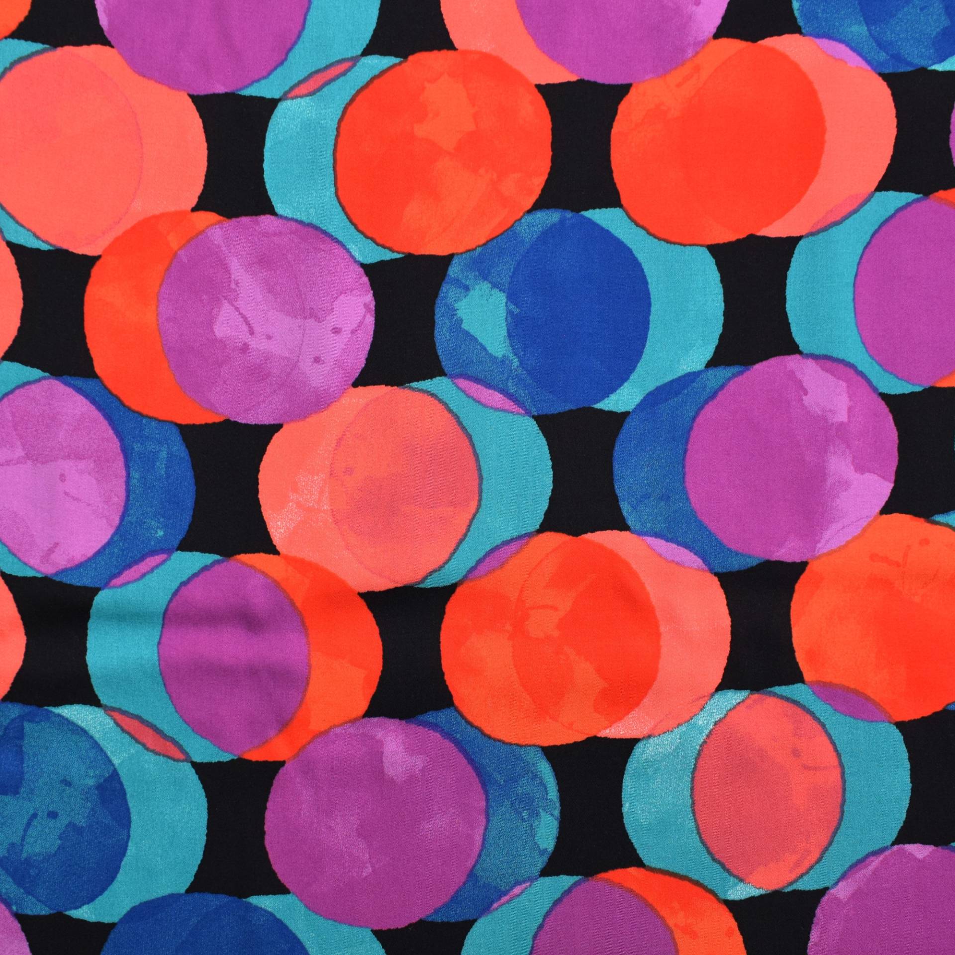 Viskose Satin Dots, rot Viskose Satin Dots, rot von Stoffe Hemmers