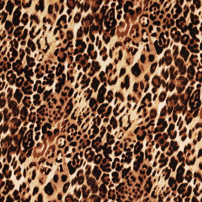 Viskose Satin Leo Fever, braun Viskose Satin Leo Fever, braun von Stoffe Hemmers