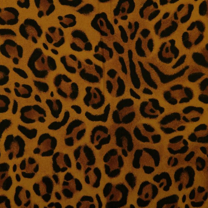 Viskose Satin Leo Love, ocker von Stoffe Hemmers