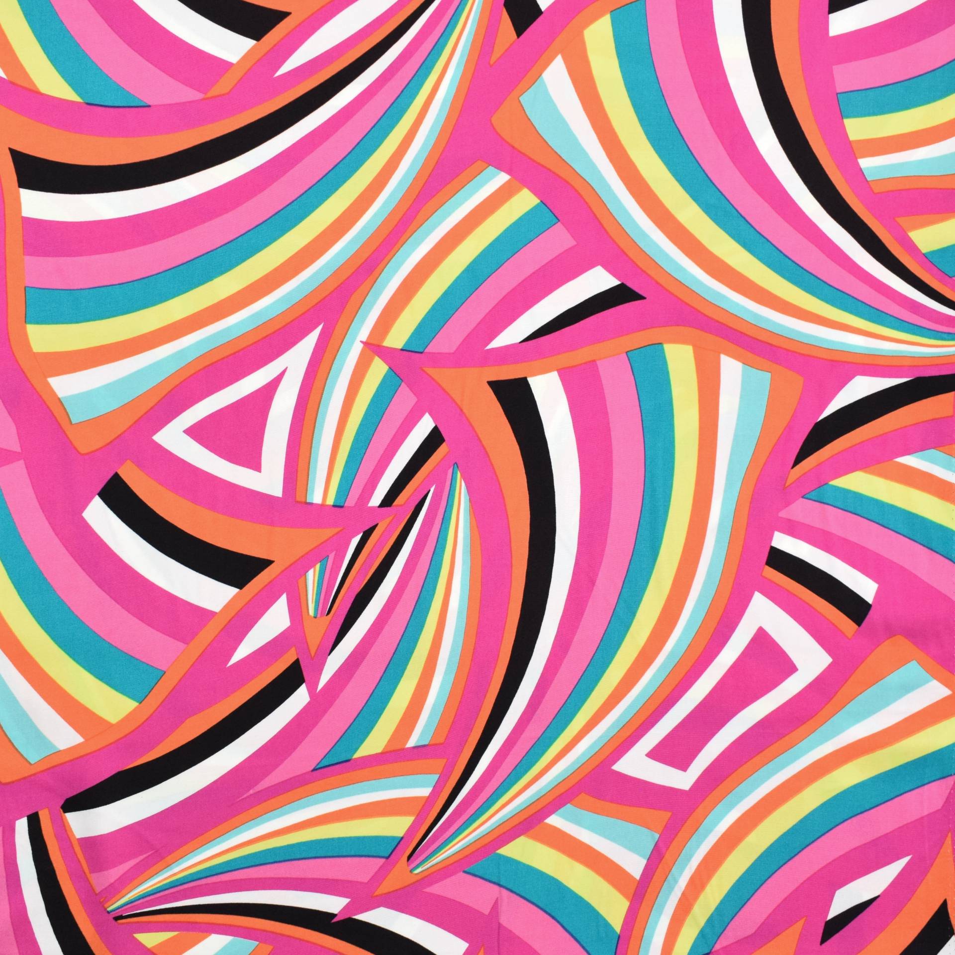 Viskose Satin Retro Waves, pink Viskose Satin Retro Waves, pink von Stoffe Hemmers
