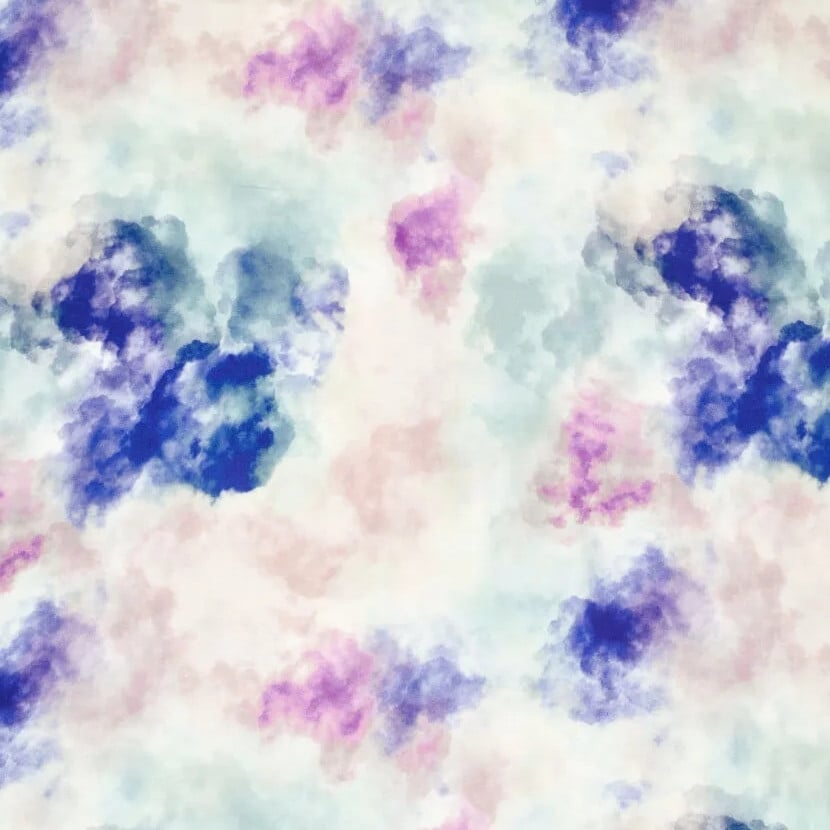 Viskose Stretch Color Clouds, multicolor Viskose Stretch Color Clouds, multicolor von Stoffe Hemmers