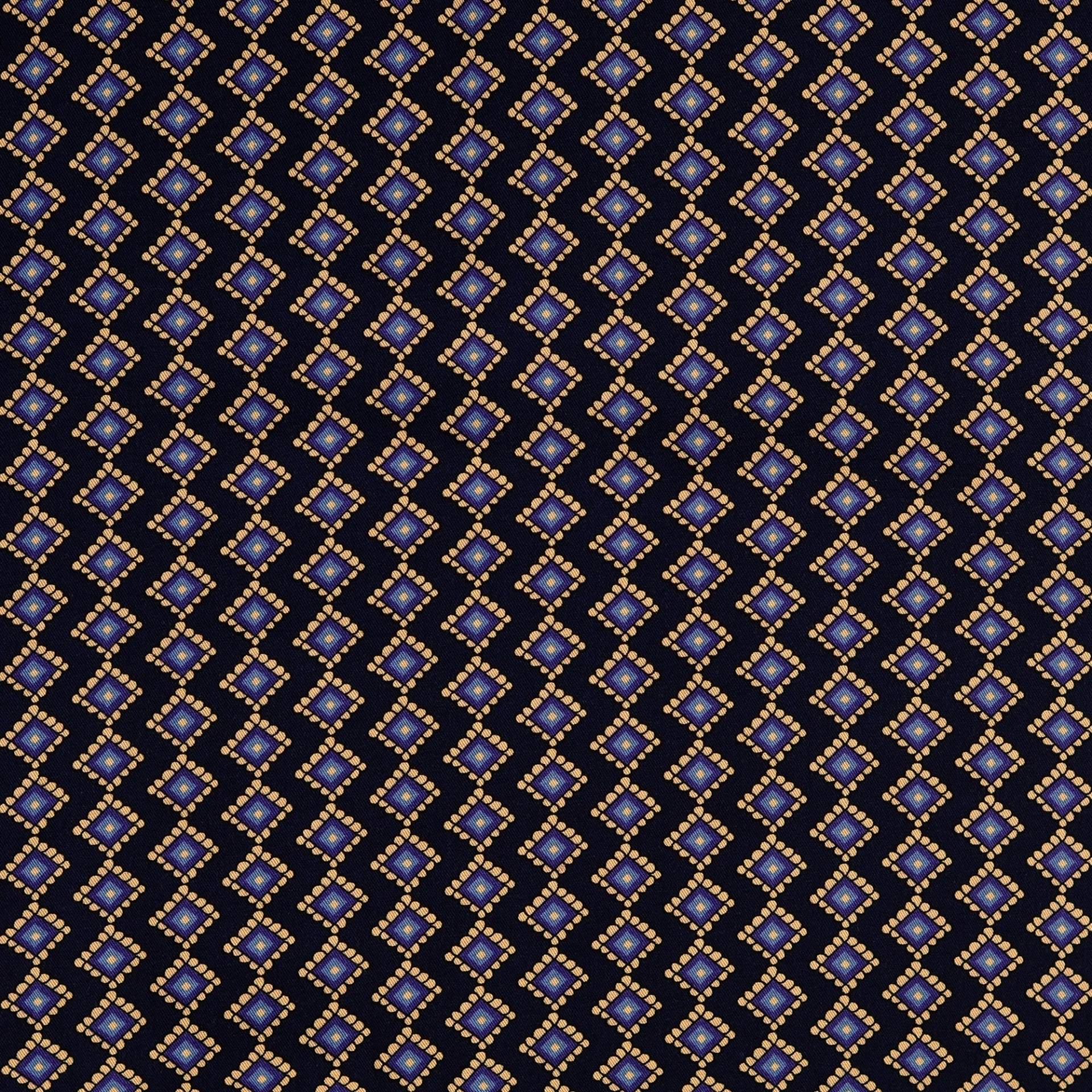 Viskose Twill Geometrics, dunkelblau von Stoffe Hemmers