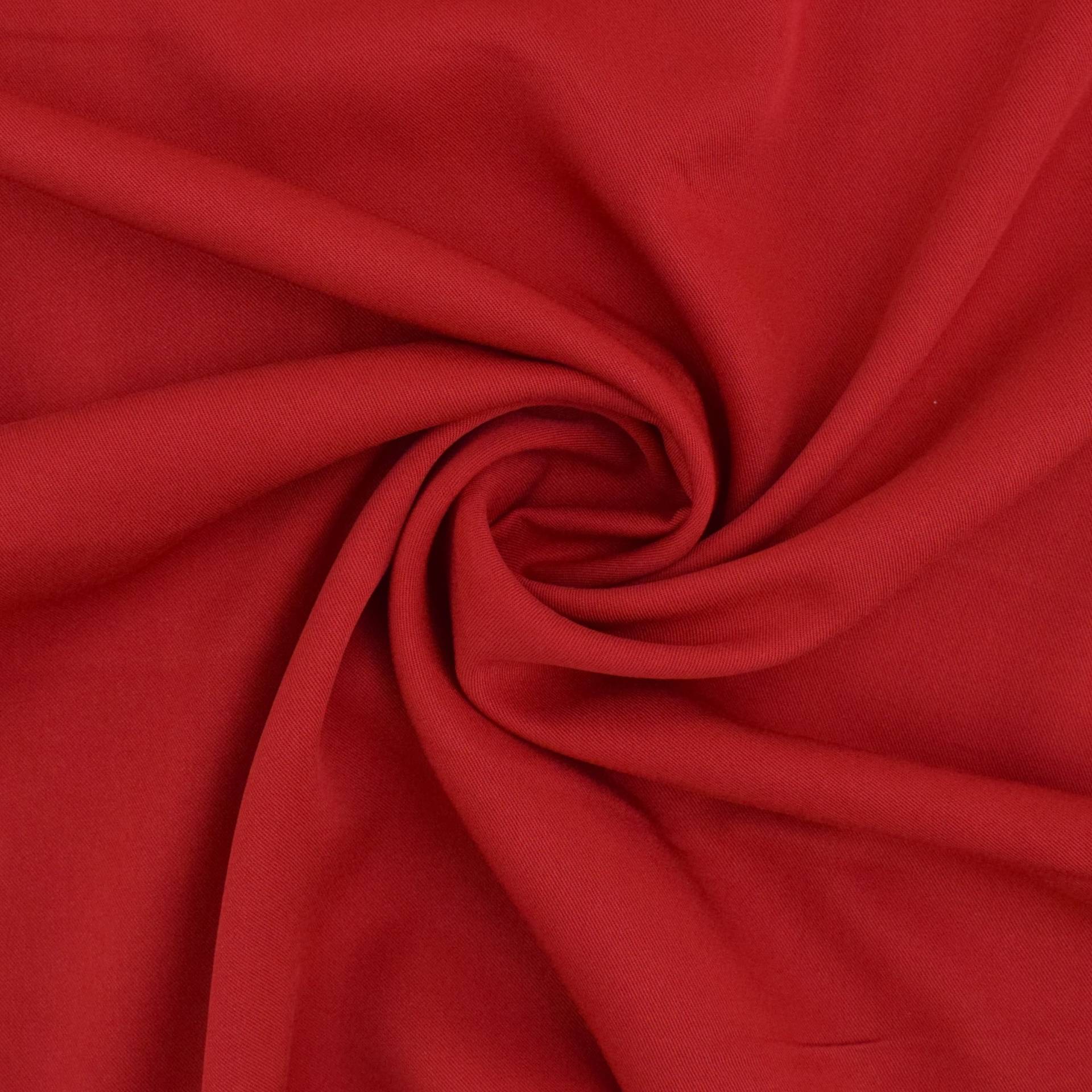 Viskose Twill Maya, rot von Stoffe Hemmers