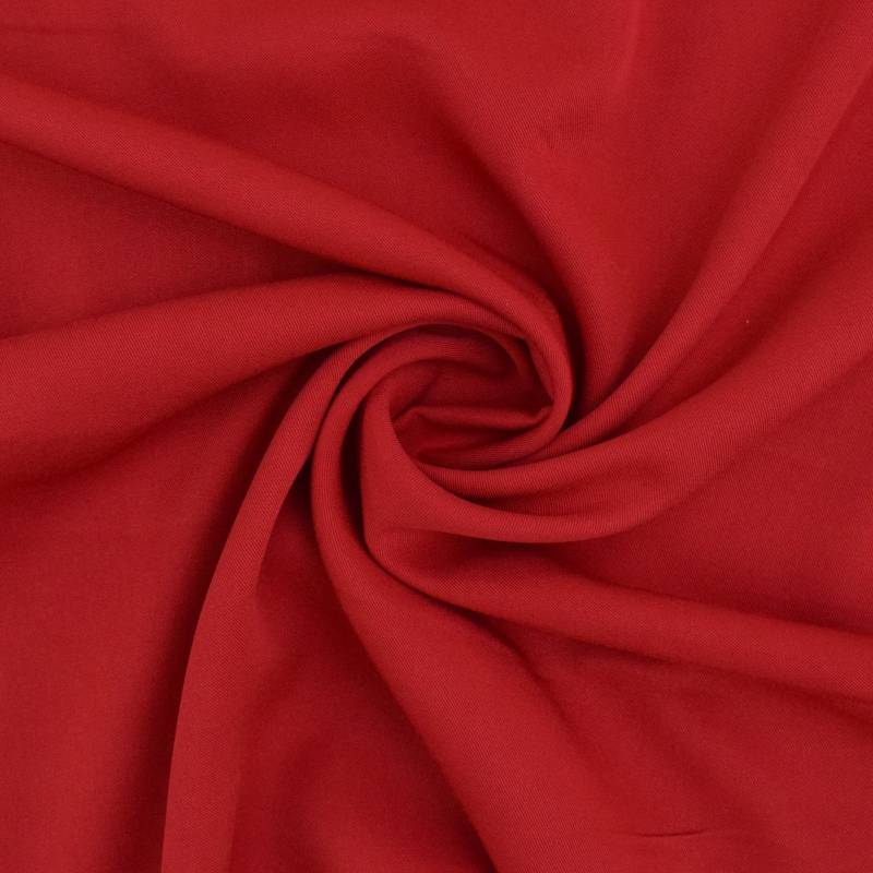 Viskose Twill Maya, rot von Stoffe Hemmers