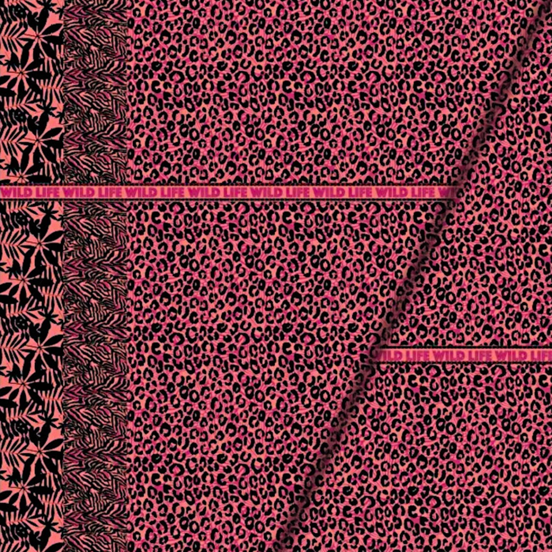 Viskose Voile Panel Wild Life 150 x 215 cm, pink Viskose Voile Panel Wild Life 150 x 215 cm, pink von Stoffe Hemmers