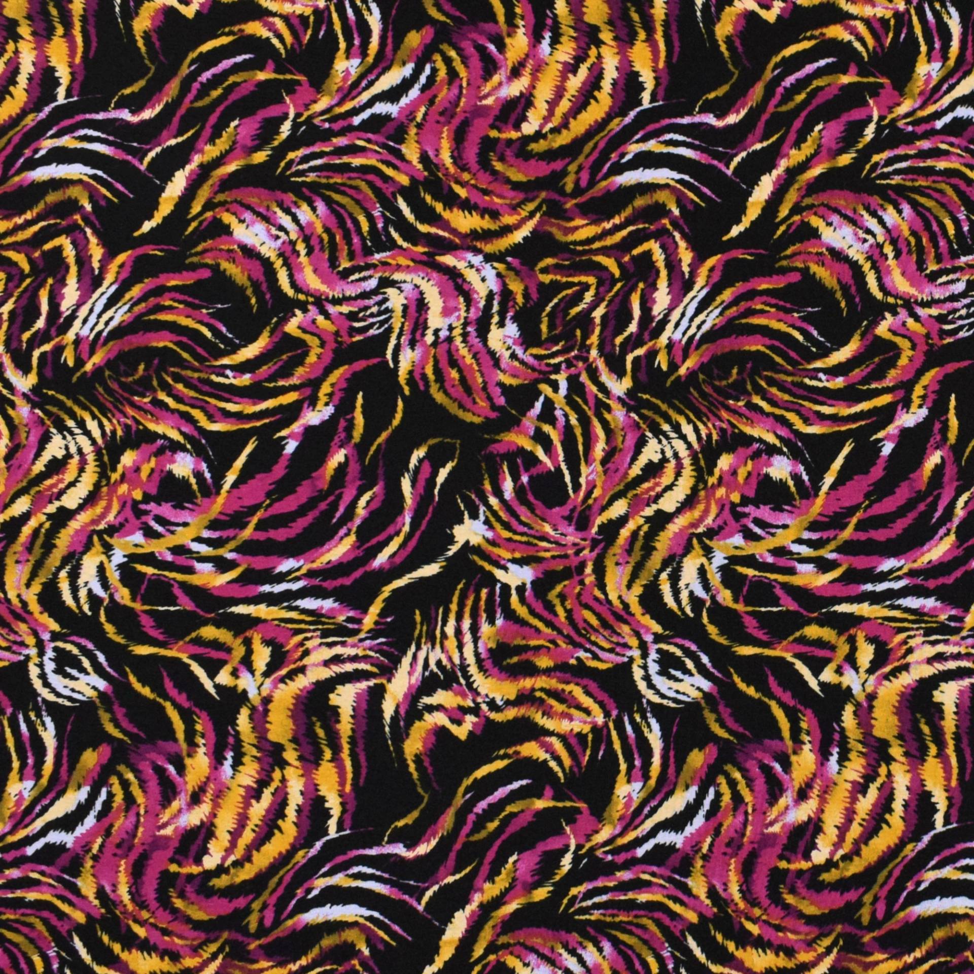 Viskosejersey Colorful Waves, magenta von Stoffe Hemmers
