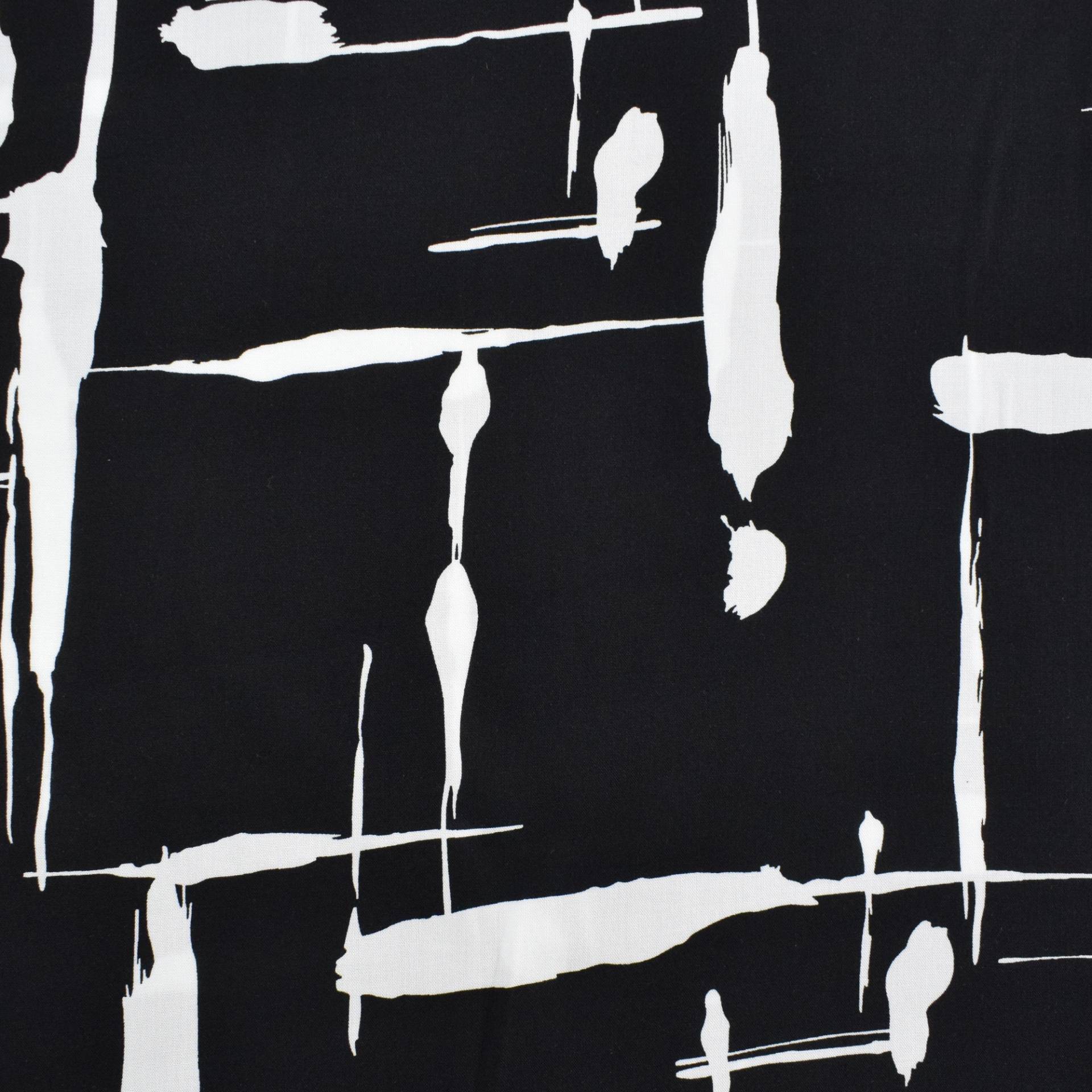 Viskosestoff Painted Stripes, schwarz Viskosestoff Painted Stripes, schwarz von Stoffe Hemmers