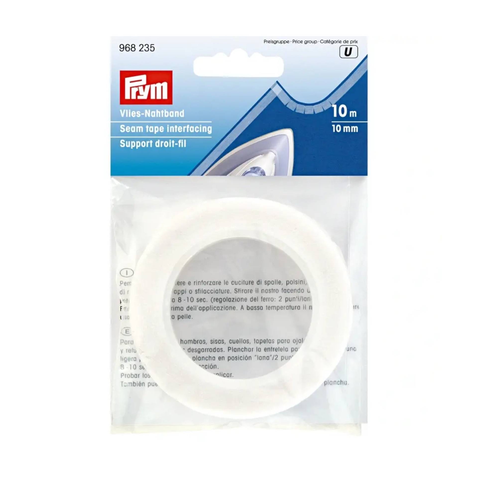 Vlies-Nahtband, 10 mm, weiß Vlies-Nahtband, 10 mm, weiß von Stoffe Hemmers