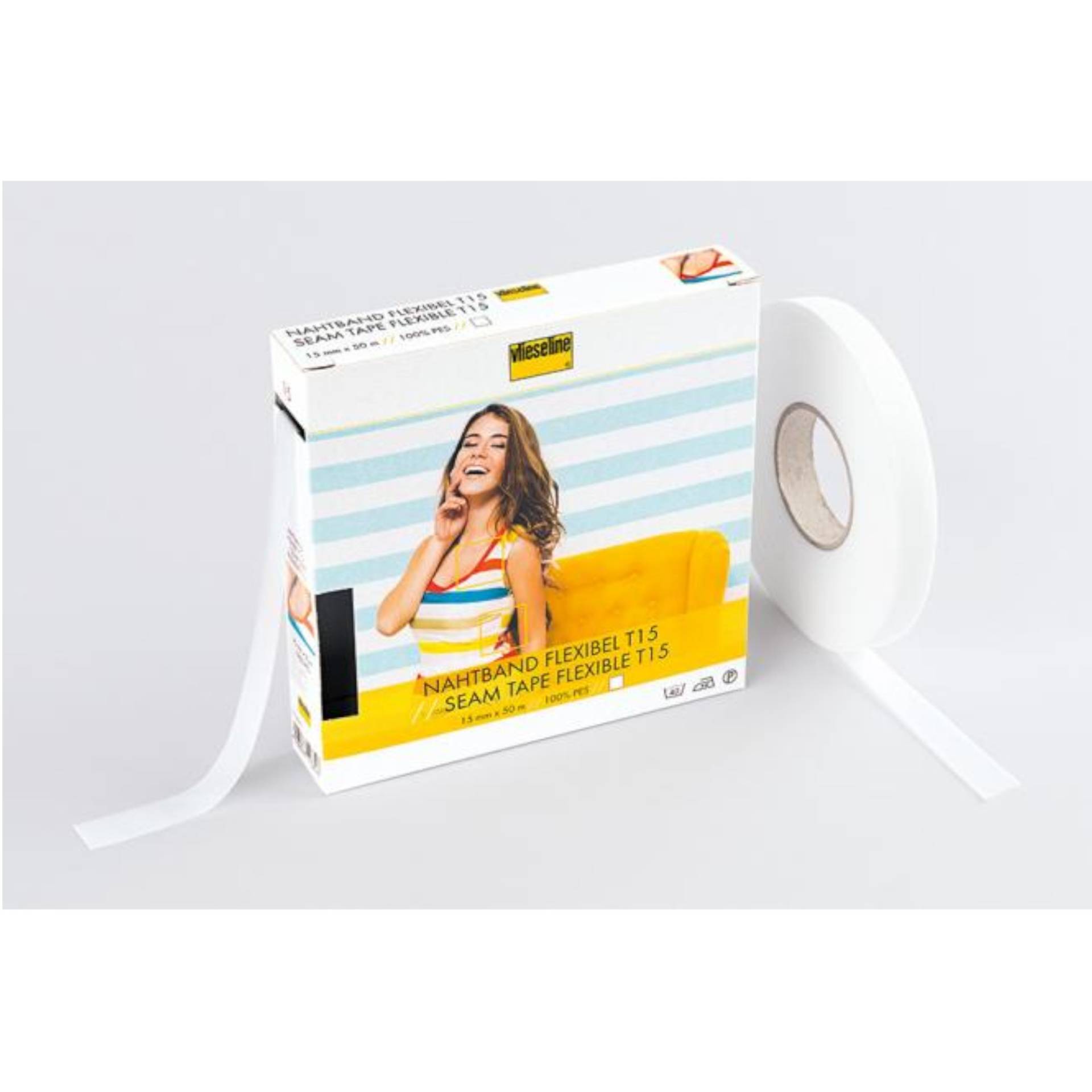 Vlieseline Nahtband flexibel 1,5 cm, weiß Vlieseline Nahtband flexibel 1,5 cm, weiß von Stoffe Hemmers