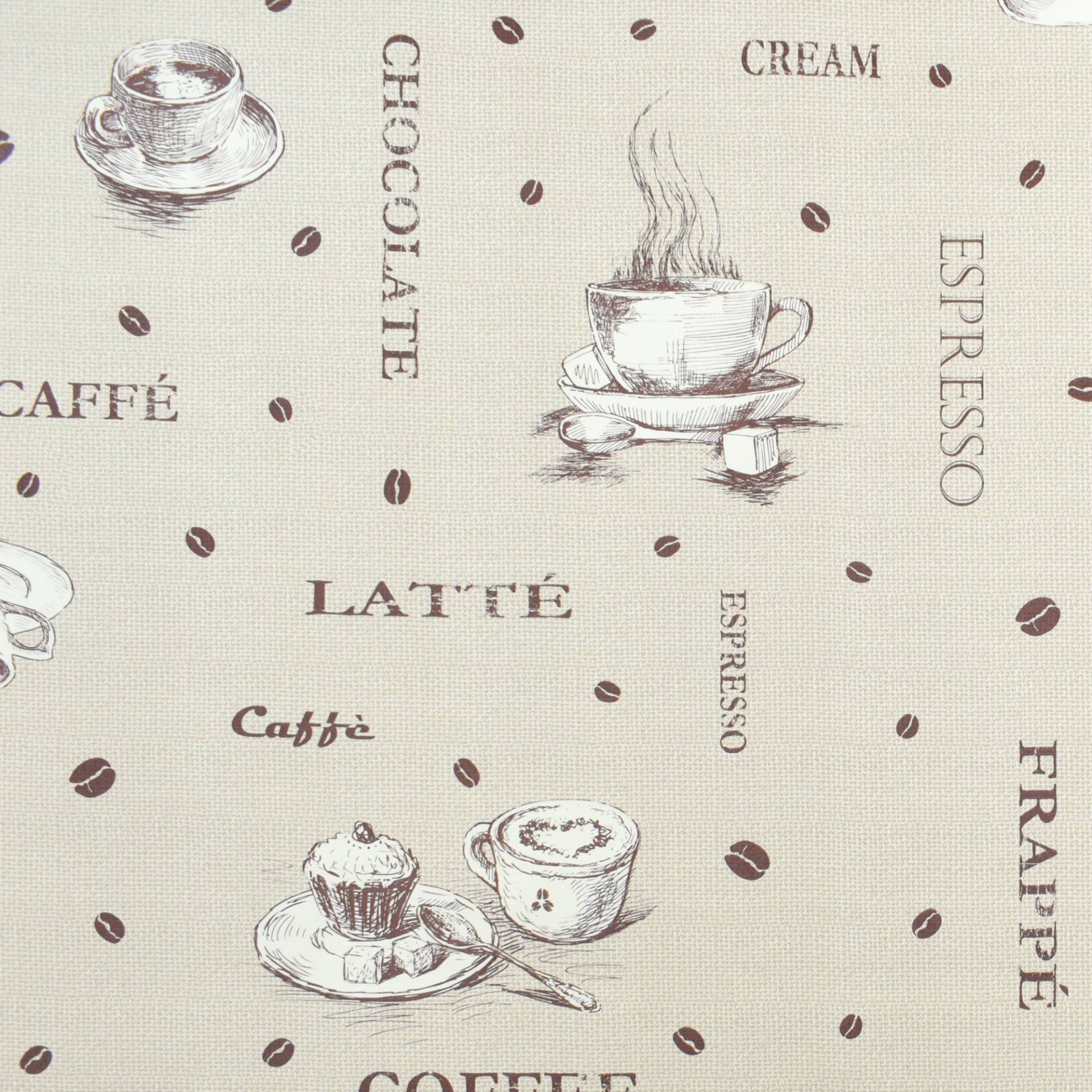 Wachstuch Caffeé, beige Wachstuch Caffeé, beige von Stoffe Hemmers