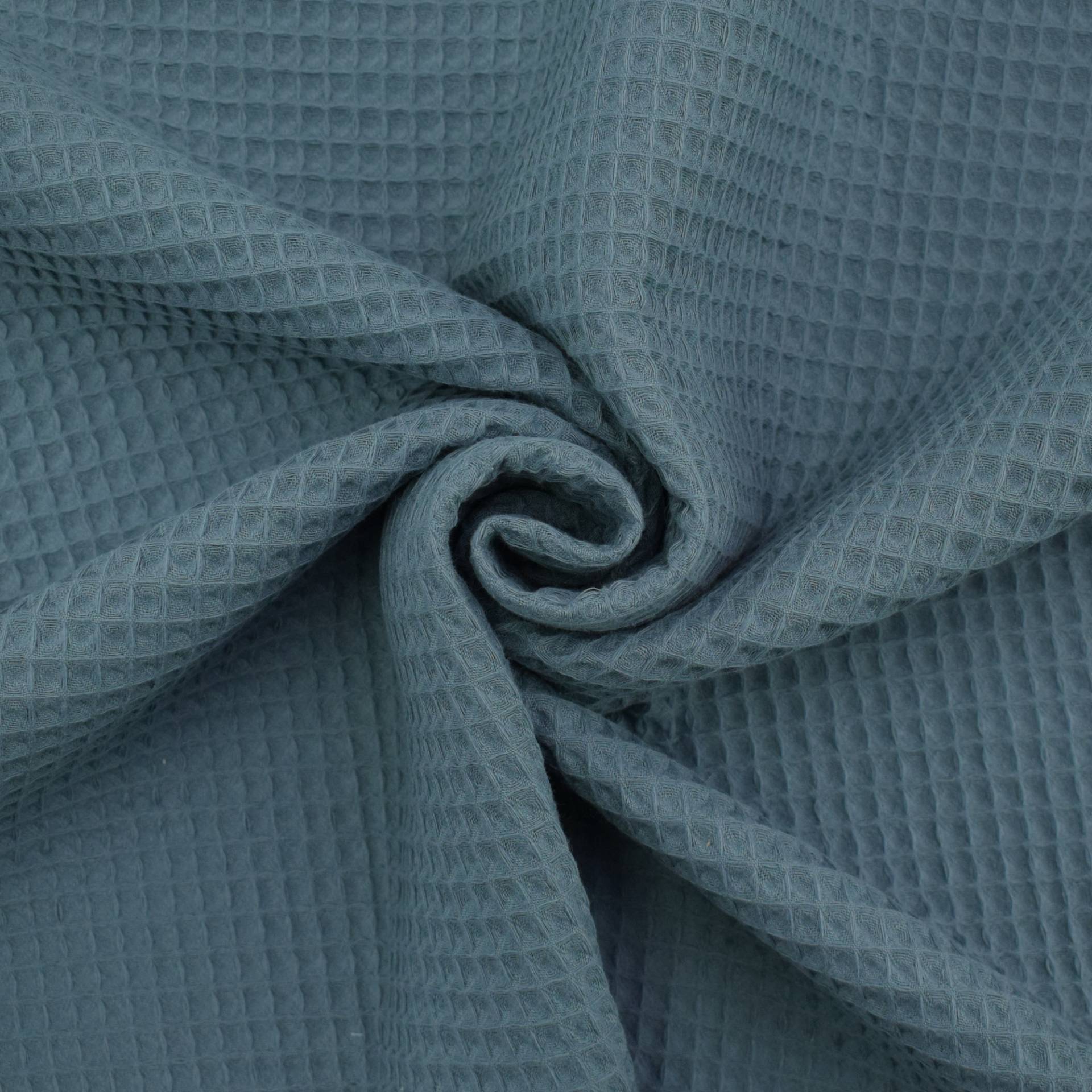 Waffelpiqué Ariana, taubenblau von Stoffe Hemmers