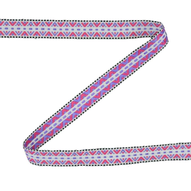 Webband Boho 13 mm, pink von Stoffe Hemmers