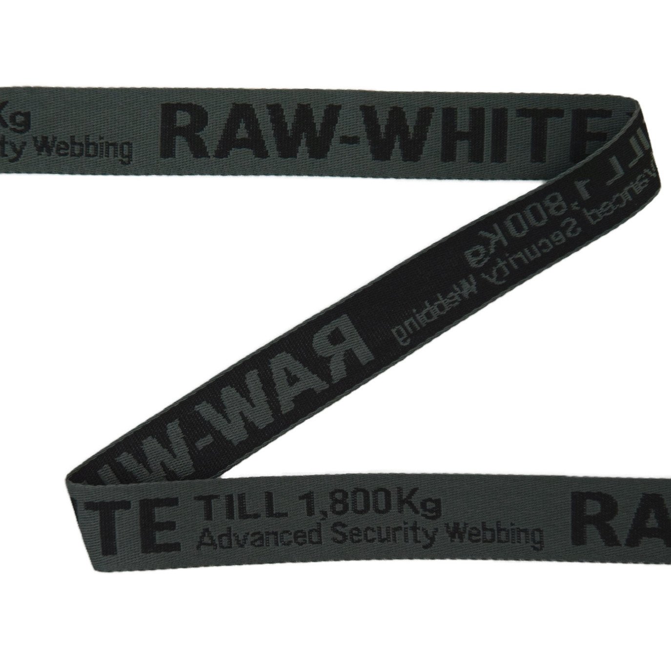 Webband Raw-White, dunkelgrau von Stoffe Hemmers