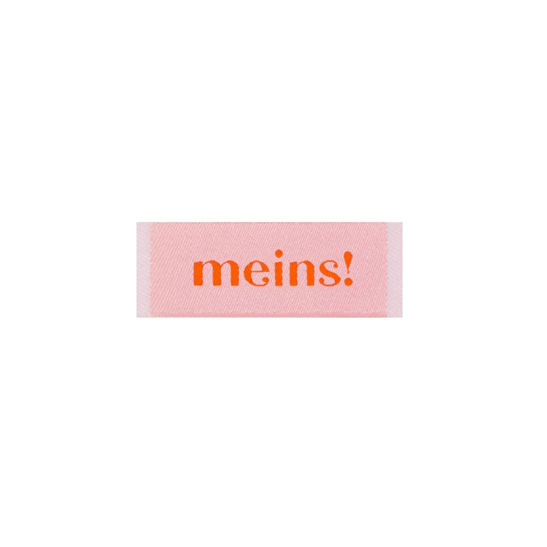 Webetikett Meins!, rosa von Stoffe Hemmers