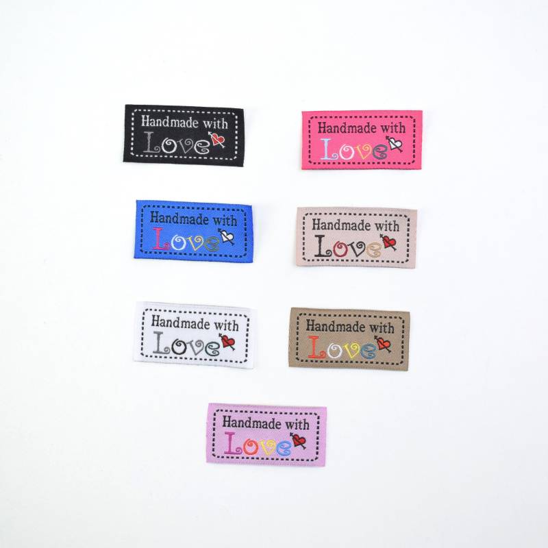 Webetikett-Set Handmade with love 7 Stück von Stoffe Hemmers