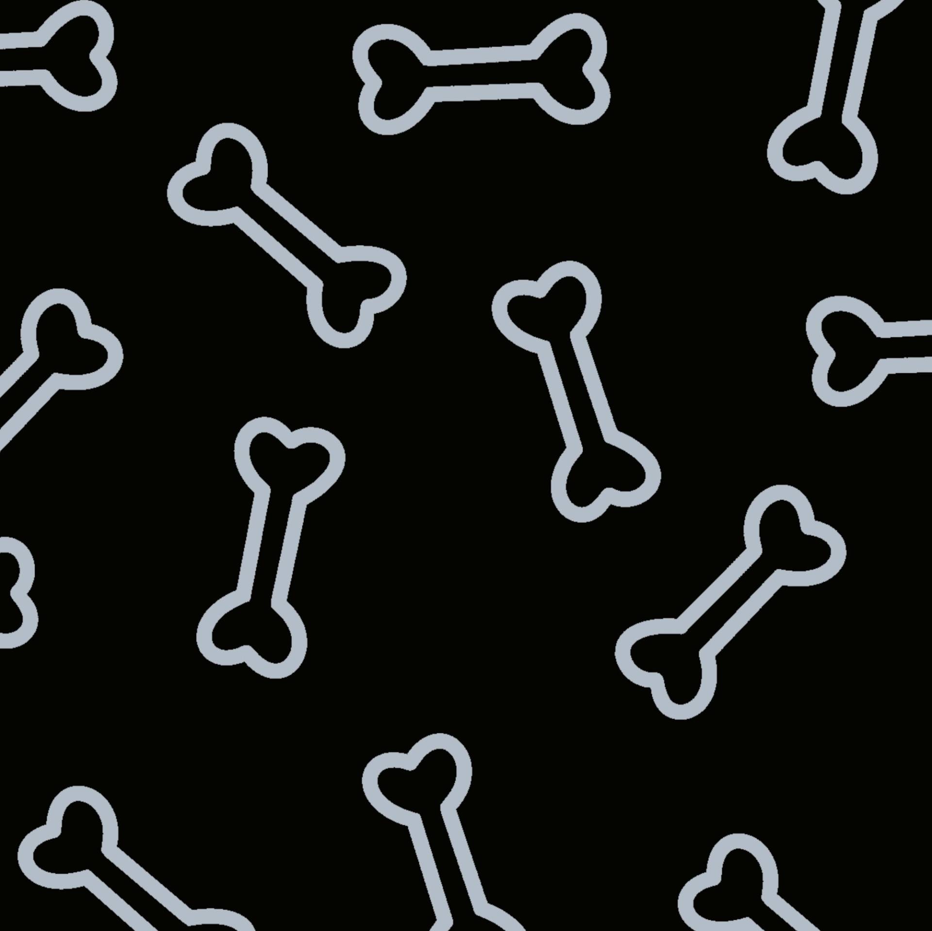 Wellnessfleece Bones, schwarz von Stoffe Hemmers