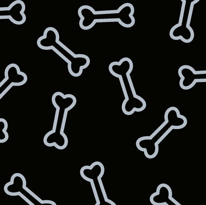 Wellnessfleece Bones, schwarz Wellnessfleece Bones, schwarz von Stoffe Hemmers