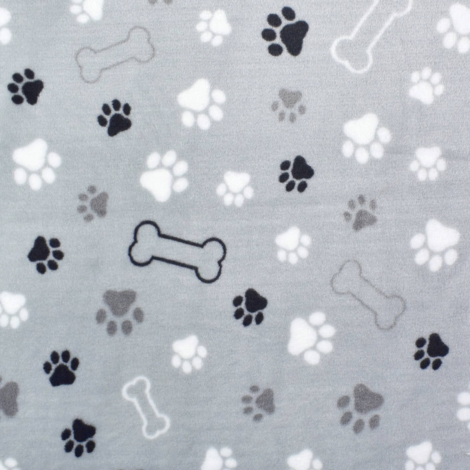 Wellnessfleece Dogs, hellgrau Wellnessfleece Dogs, hellgrau von Stoffe Hemmers