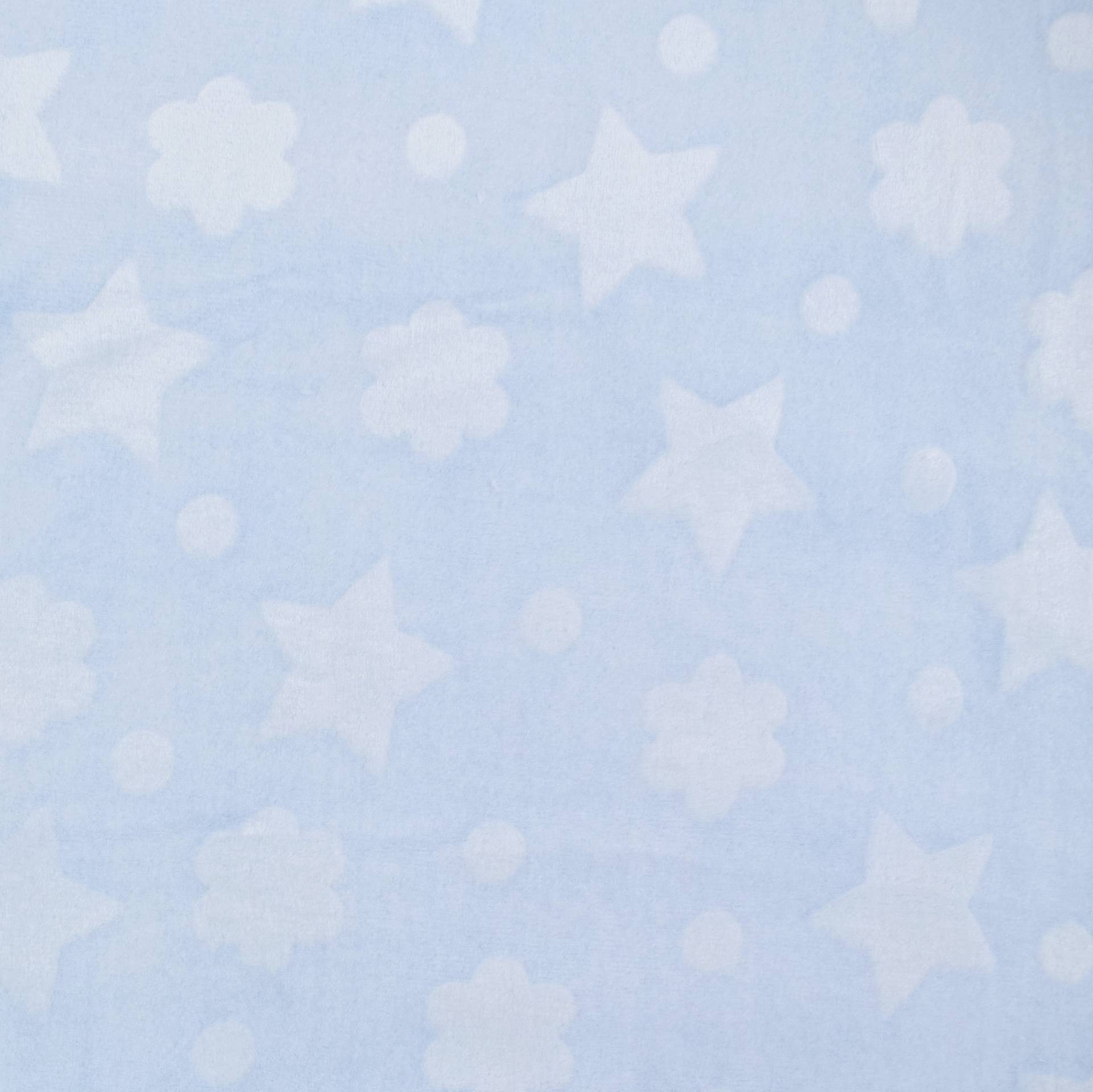 Wellnessfleece Flowers and Stars, hellblau von Stoffe Hemmers