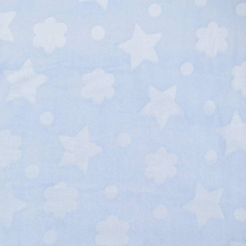 Wellnessfleece Flowers and Stars, hellblau Wellnessfleece Flowers and Stars, hellblau von Stoffe Hemmers