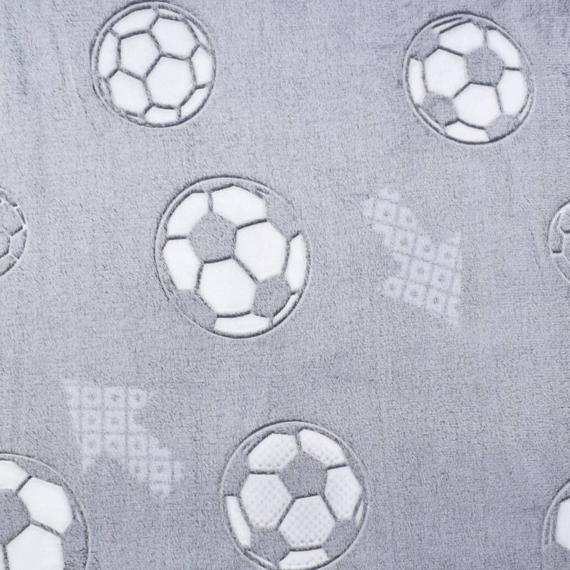Wellnessfleece Glow in the Dark Fußball, hellgrau Wellnessfleece Glow in the Dark Fußball, hellgrau von Stoffe Hemmers