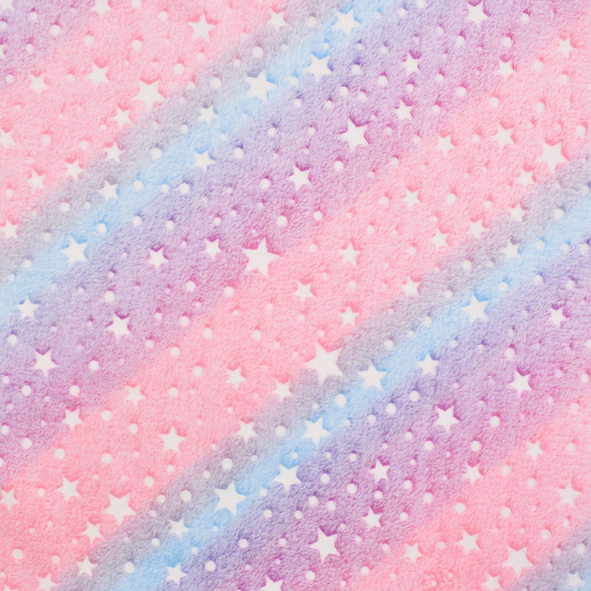 Wellnessfleece Glow in the Dark Pastel Stripes, rosa Wellnessfleece Glow in the Dark Pastel Stripes, rosa von Stoffe Hemmers