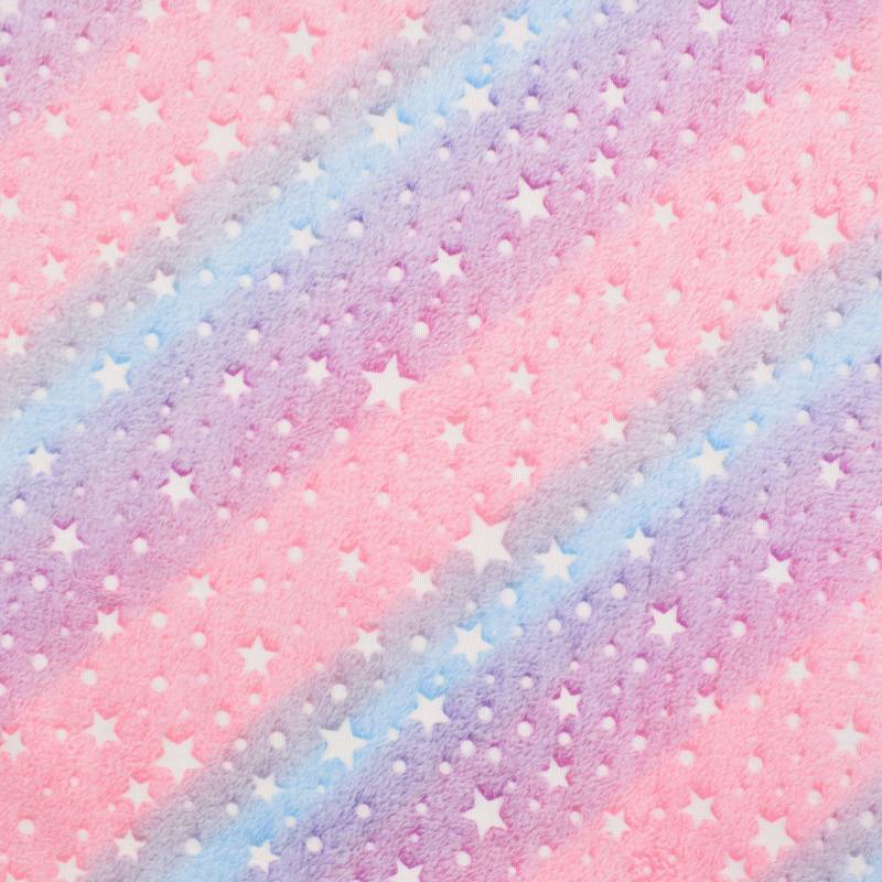Wellnessfleece Glow in the Dark Pastel Stripes, rosa Wellnessfleece Glow in the Dark Pastel Stripes, rosa von Stoffe Hemmers