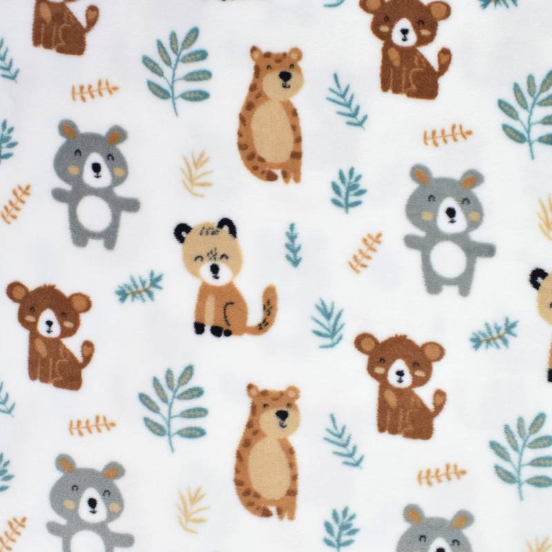 Wellnessfleece Sweet Animals, wollweiß Wellnessfleece Sweet Animals, wollweiß von Stoffe Hemmers