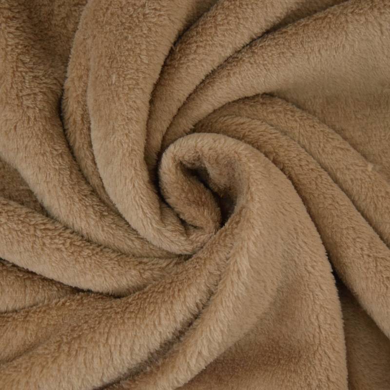 Wellnessfleece dunkelbeige Wellnessfleece dunkelbeige von Stoffe Hemmers