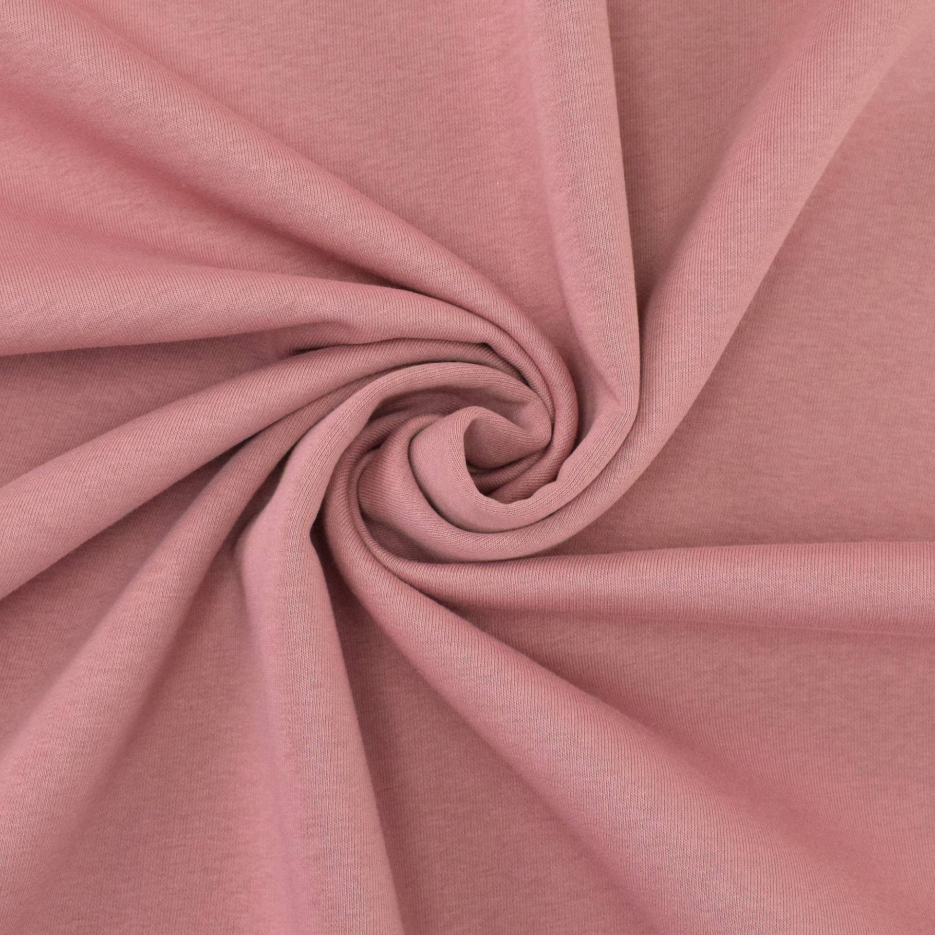 Wintersweat uni, altrosa von Stoffe Hemmers