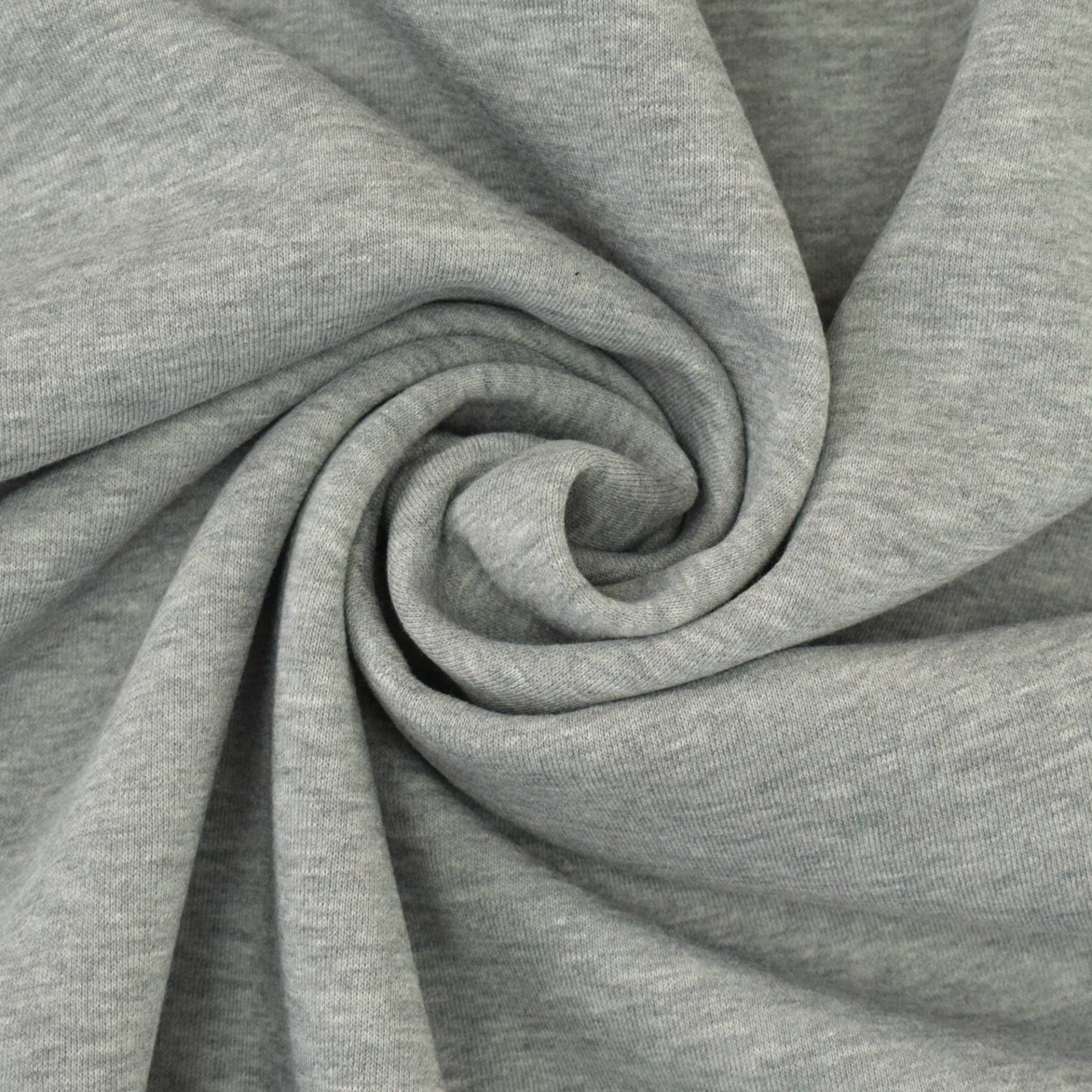 Wintersweat uni, grau Wintersweat uni, grau von Stoffe Hemmers