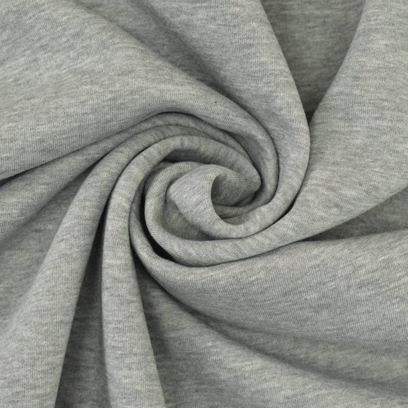 Wintersweat uni, grau Wintersweat uni, grau von Stoffe Hemmers