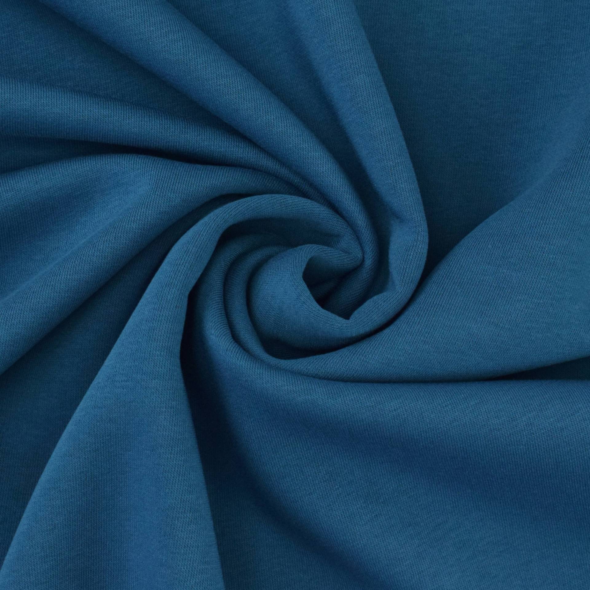 Wintersweat uni, nachtblau von Stoffe Hemmers