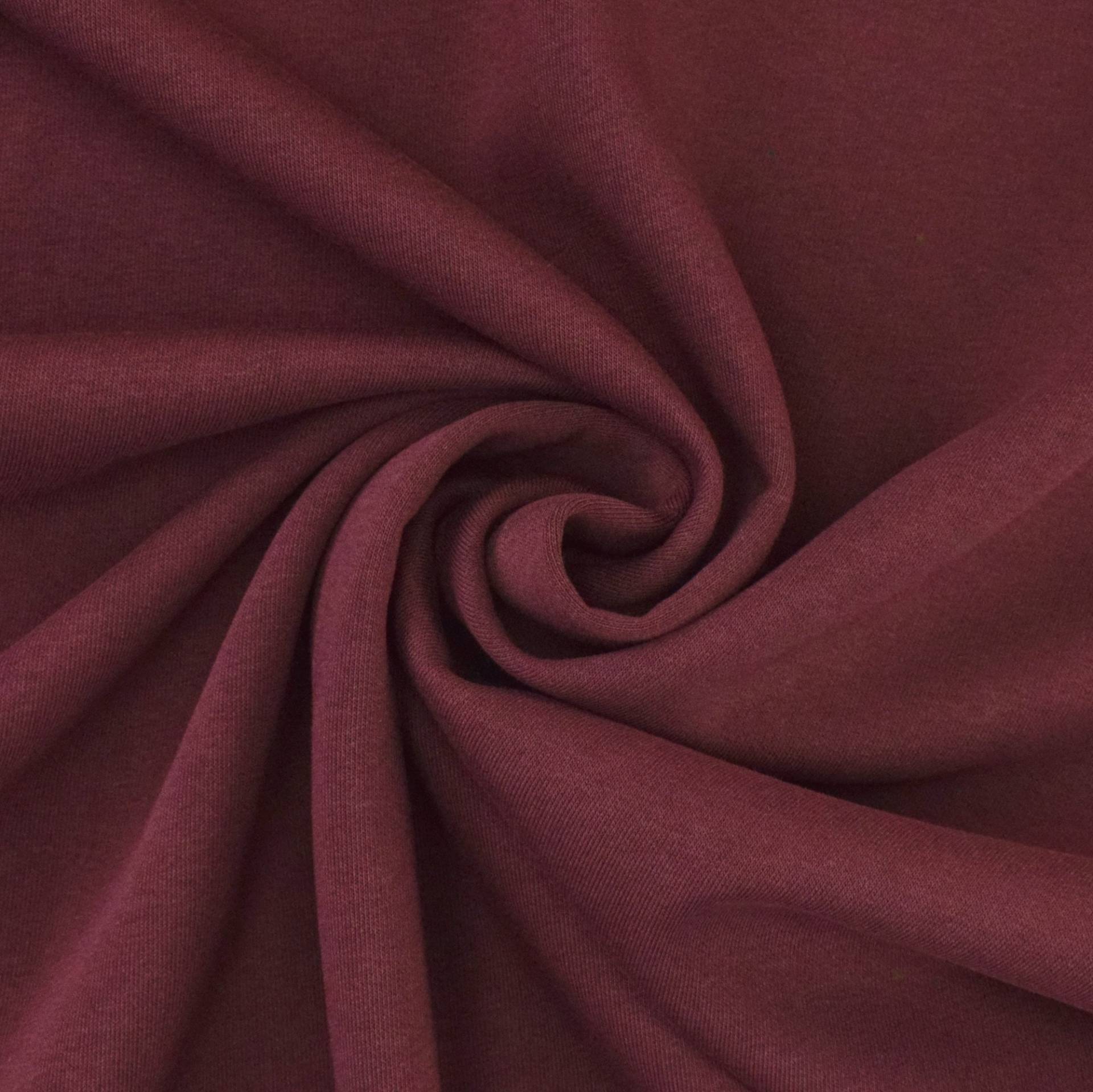 Wintersweat uni, weinrot von Stoffe Hemmers