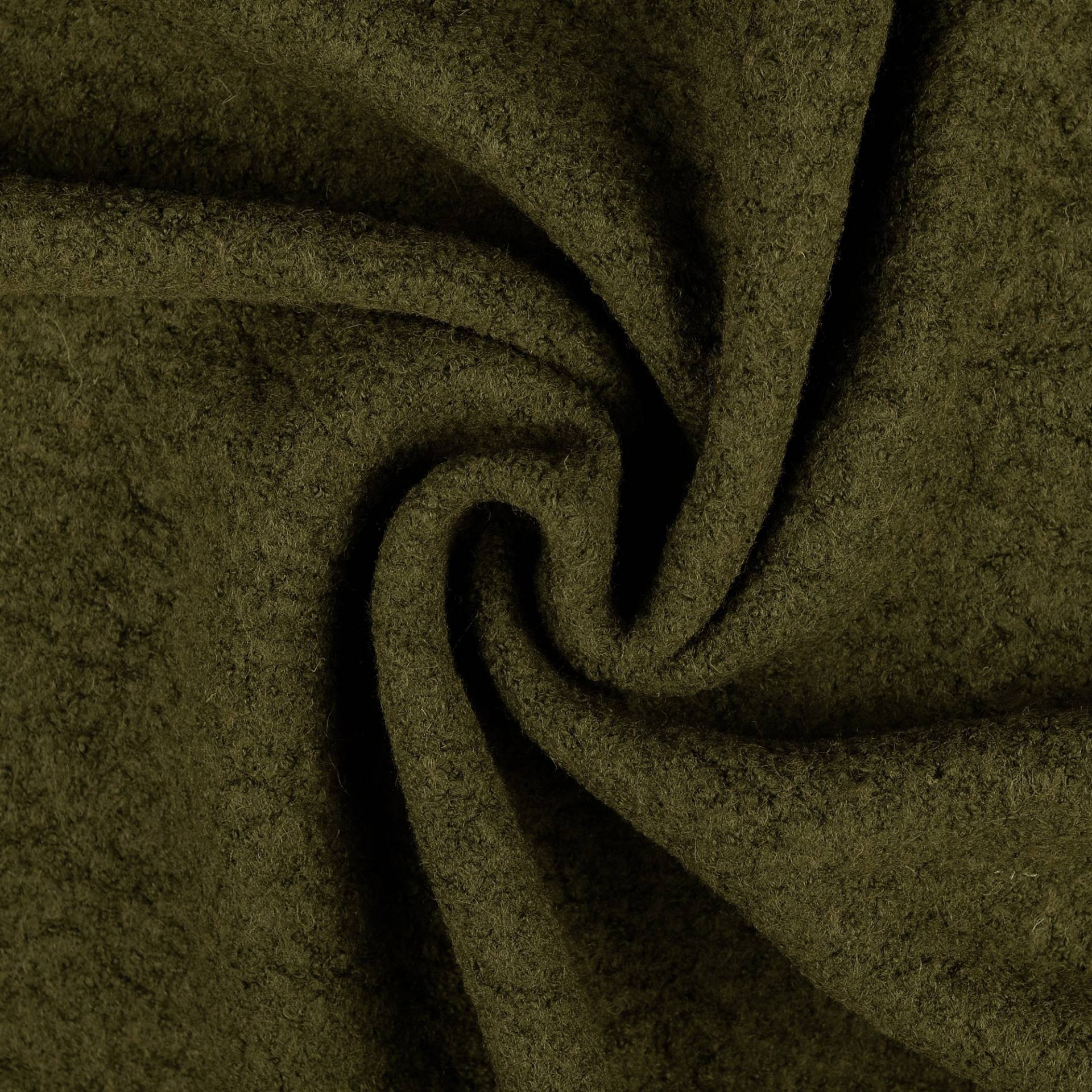Woll Bouclé, khaki Woll Bouclé, khaki von Stoffe Hemmers